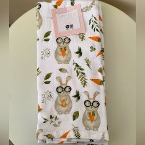 SMIZE Bunny & Carrots set of 2 kitchen towels